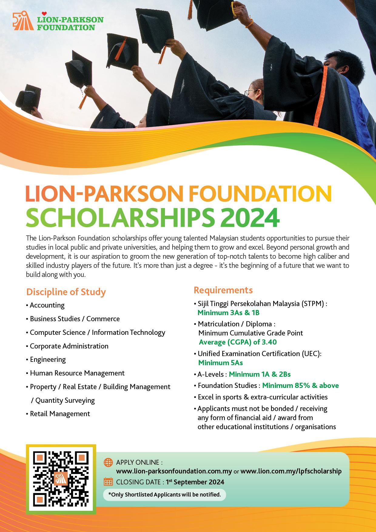 Lion-Parkson Foundation Scholarship 2024