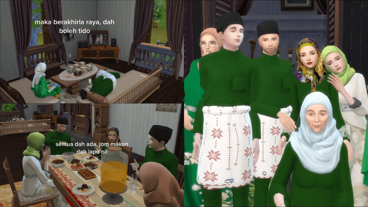 M’sian Accurately Portrays Hari Raya Celebrations Using The Sims 4!