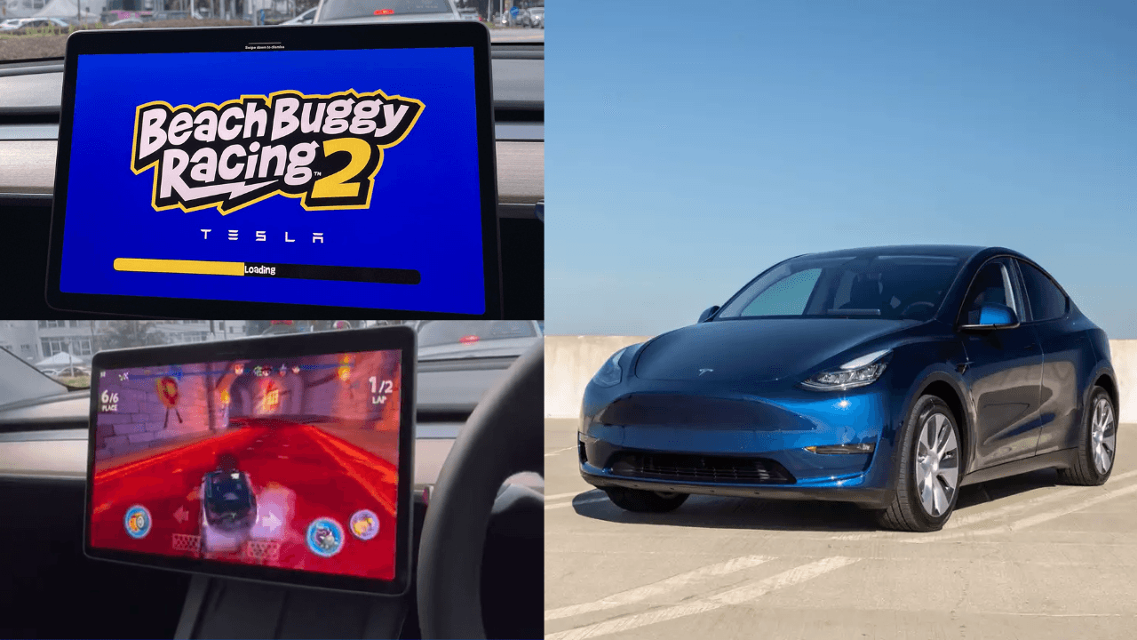 M’sian Kills Time At Traffic Light By Playing A Game On His Tesla!