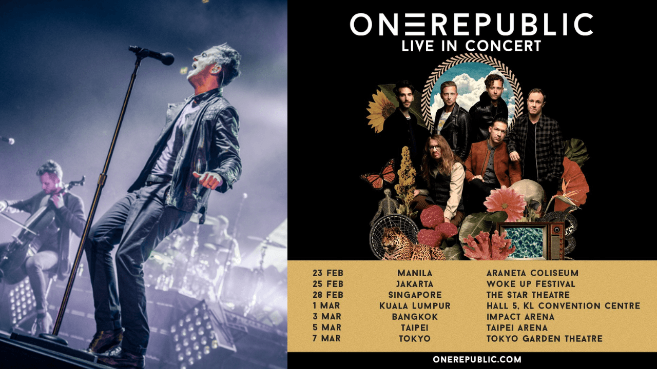 OneRepublic Set To Perform In Malaysia On March 2023!