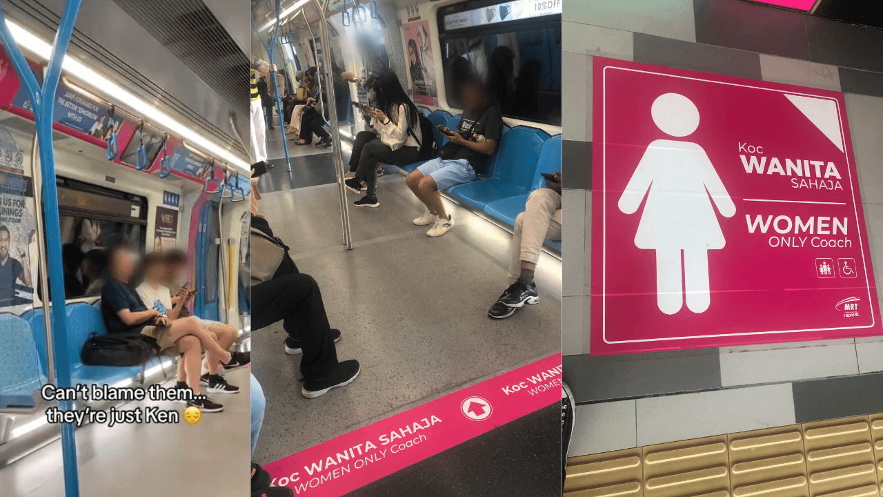 MRT's Female-Only Carriage Swoop On By Males During Non-Peak Hours!