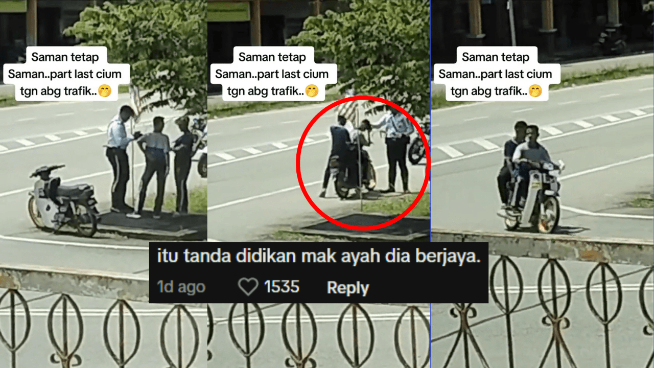 Manners Over Misbehaviour: M’sian Teen Wins Hearts Of Netizen For Shaking Hands With Police Officer Despite Fine