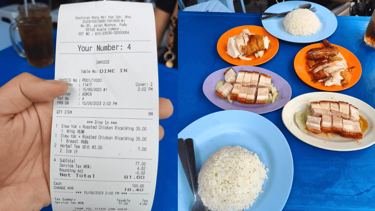 Jaw-Dropping Chicken Rice Bill Leaves M’sian Diner Speechless!